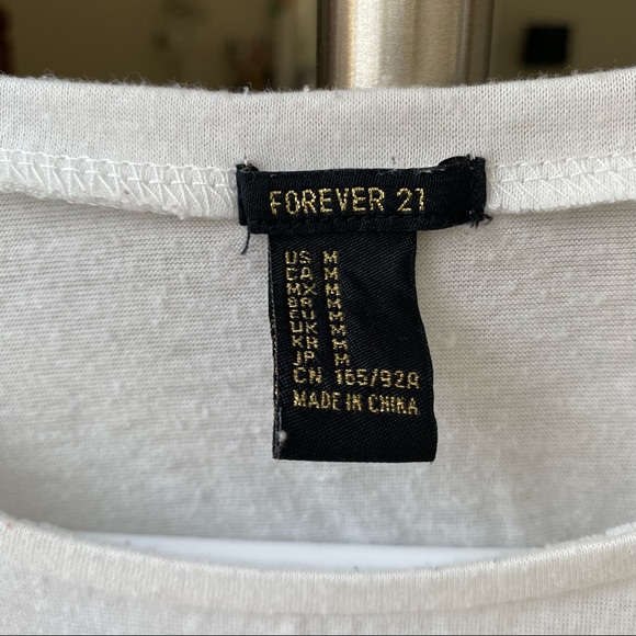 Forever 21 Blue and Orange Striped T-shirt - Picture 2 of 3